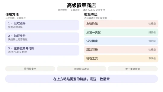 友谊徽章商店信息图