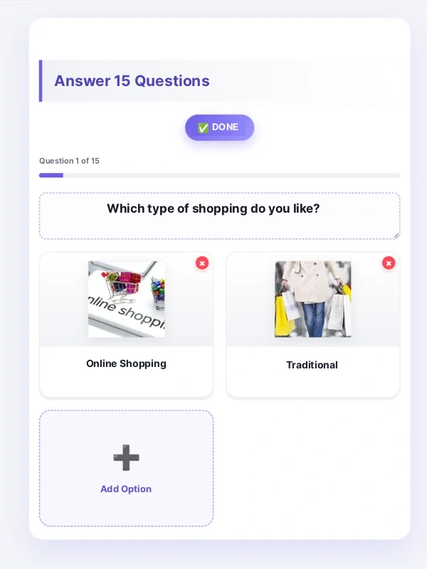 Step 3: answer the friendship quiz questions or edit them yourself