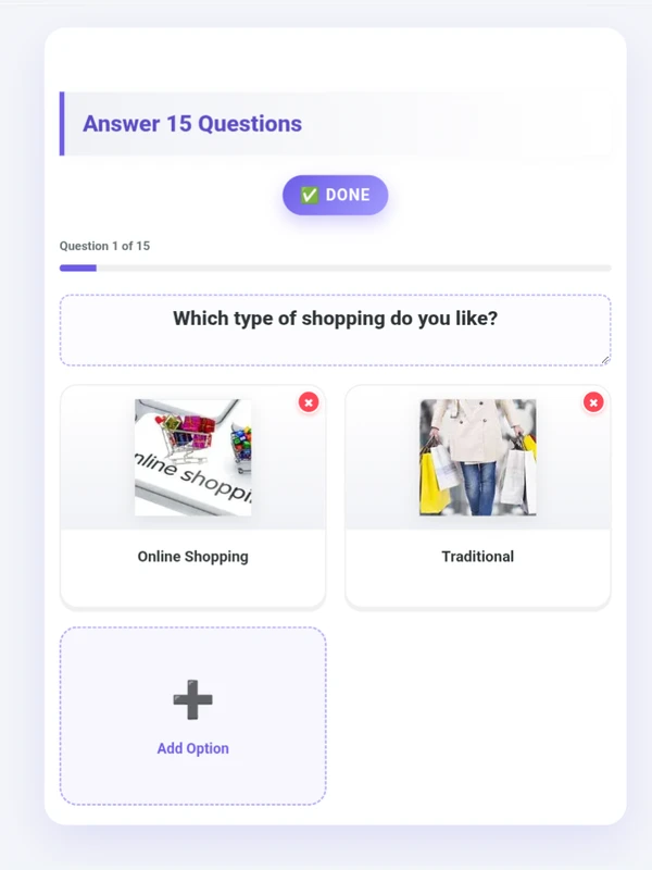 Step 3: answer the friendship quiz questions or edit them yourself