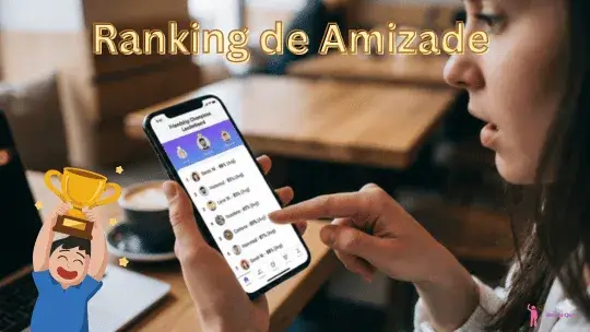 Amigos a interagir com a Tabela de Classificação do Bestie Quiz